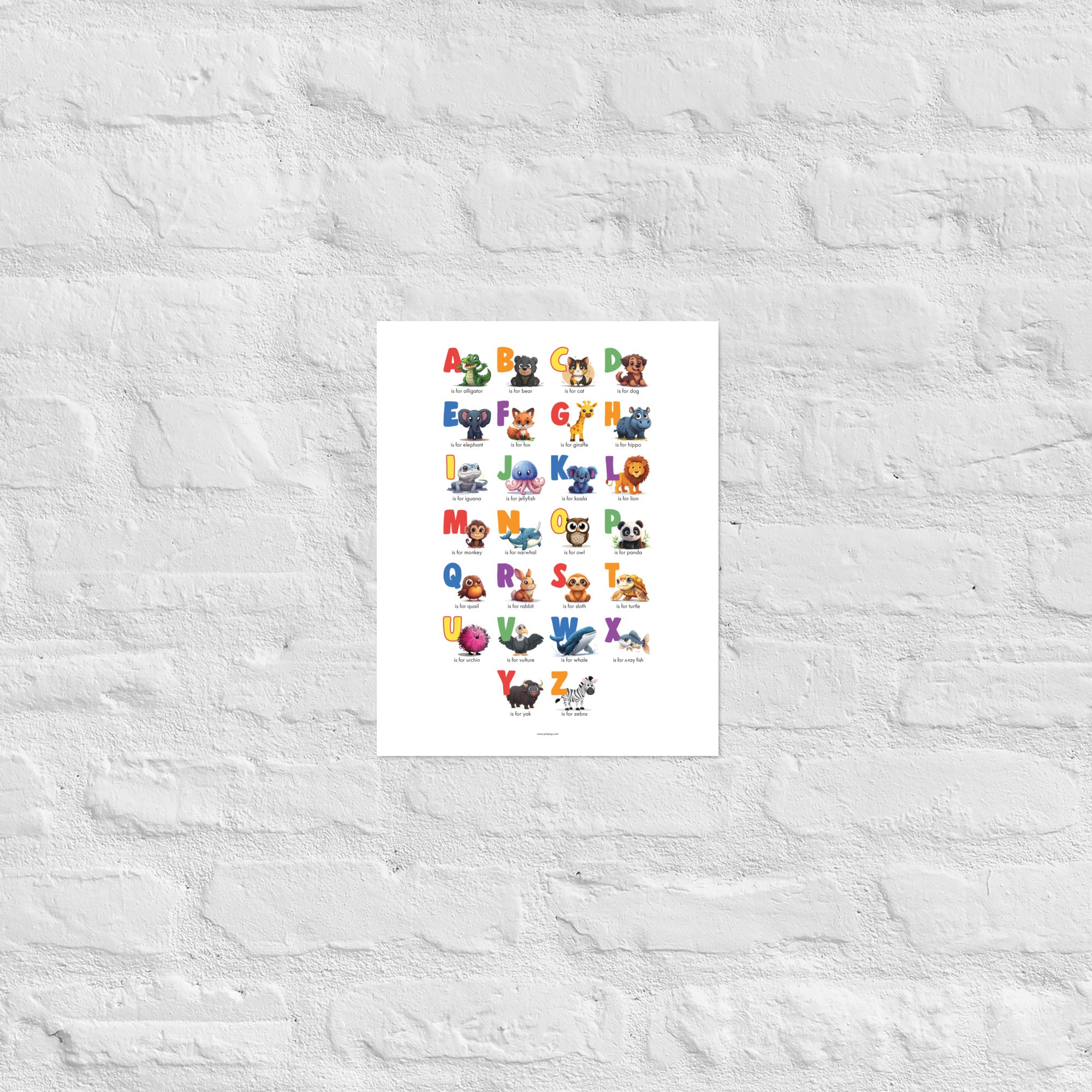 Animal Alphabet Poster (English)