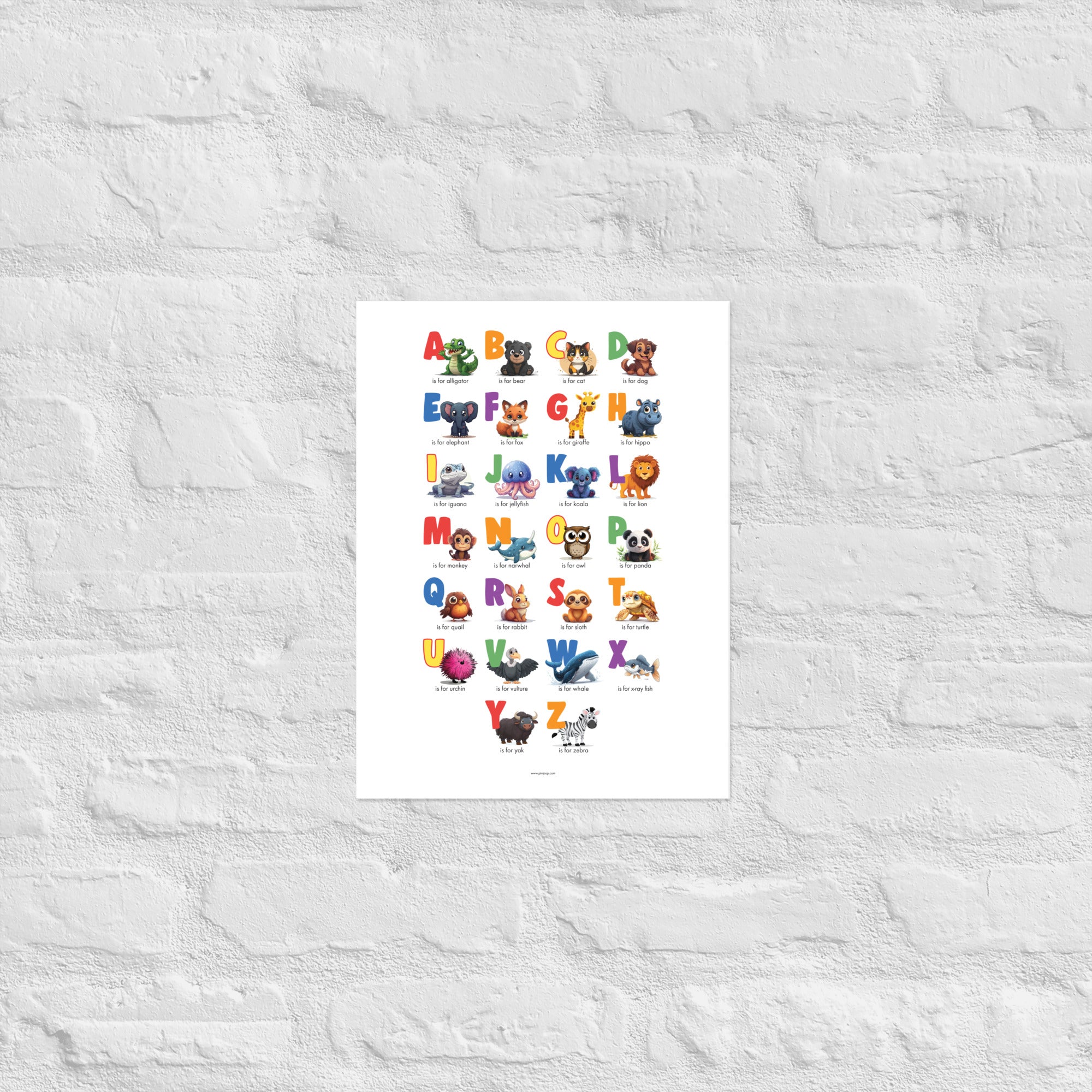 Animal Alphabet Poster (English)