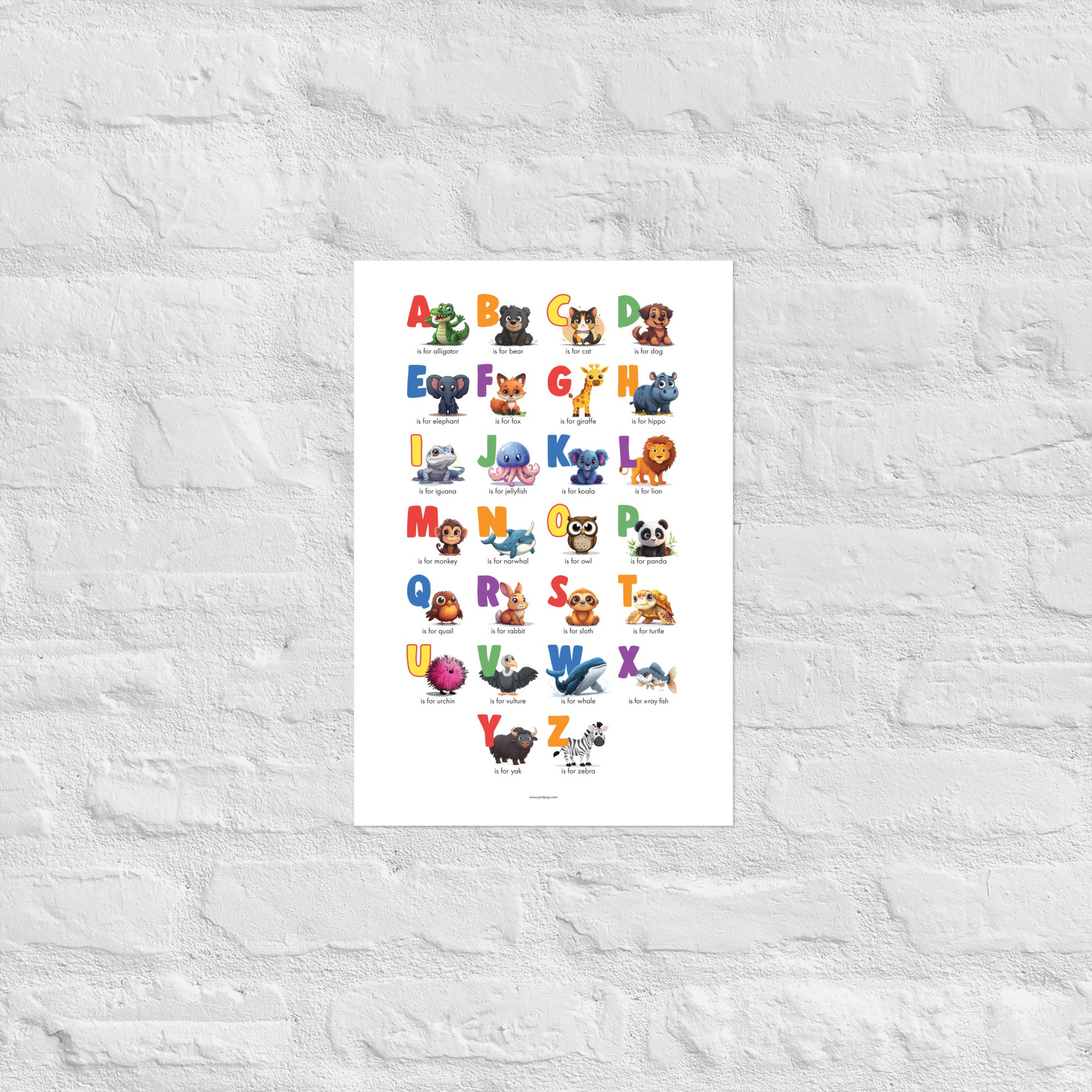Animal Alphabet Poster (English)