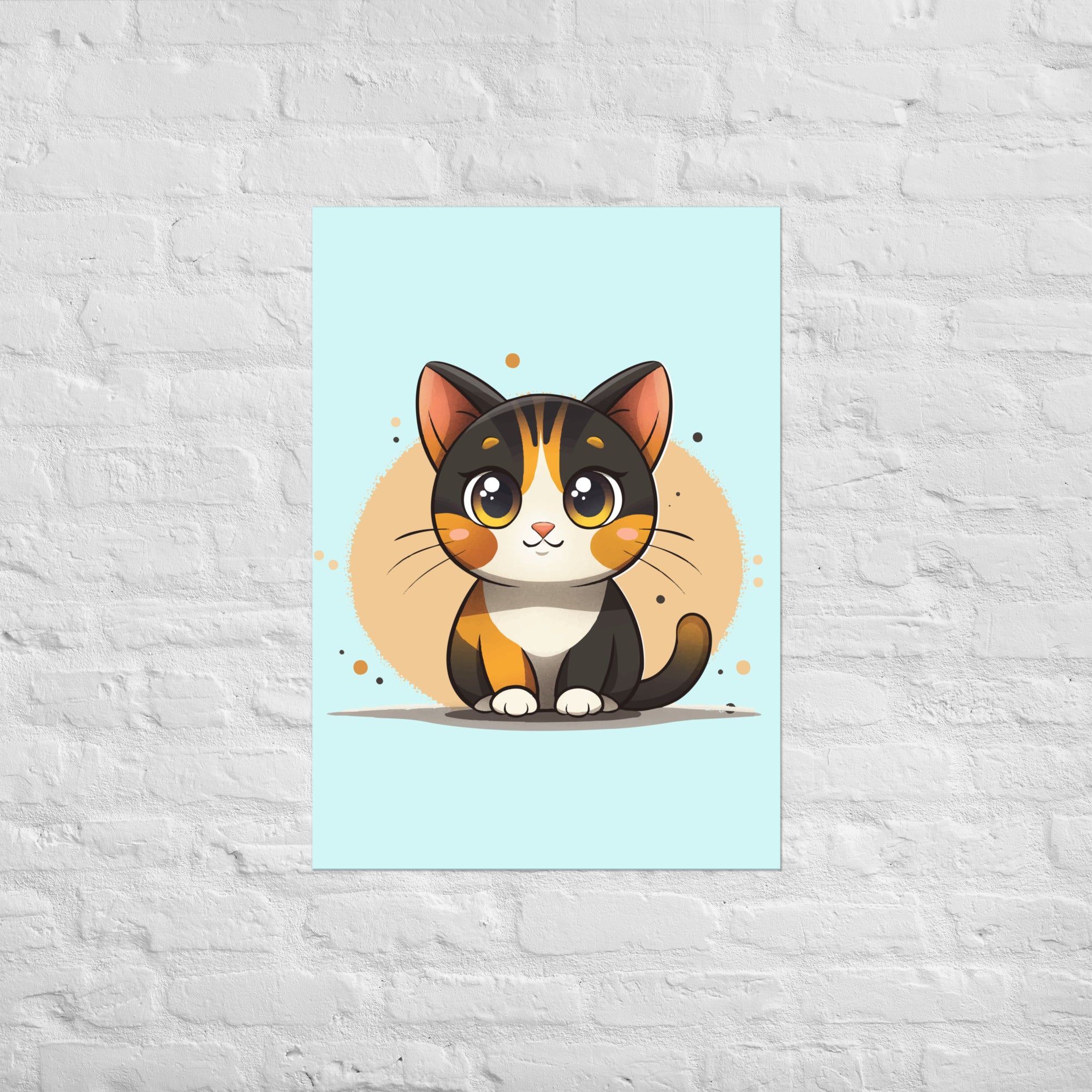 Cat Wall Art Poster – Nursery Animal Print | Pintpop