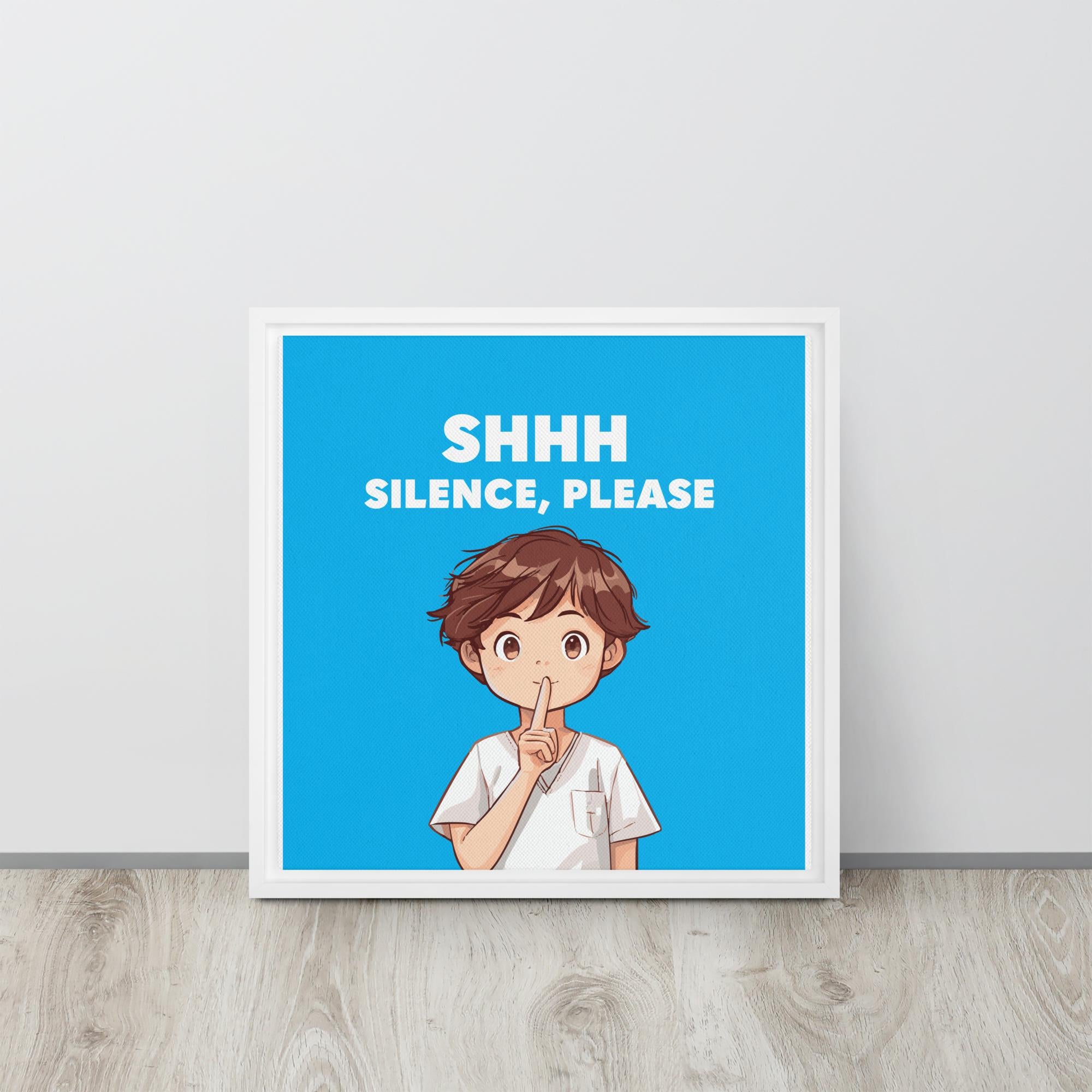 Silence Poster Framed canvas