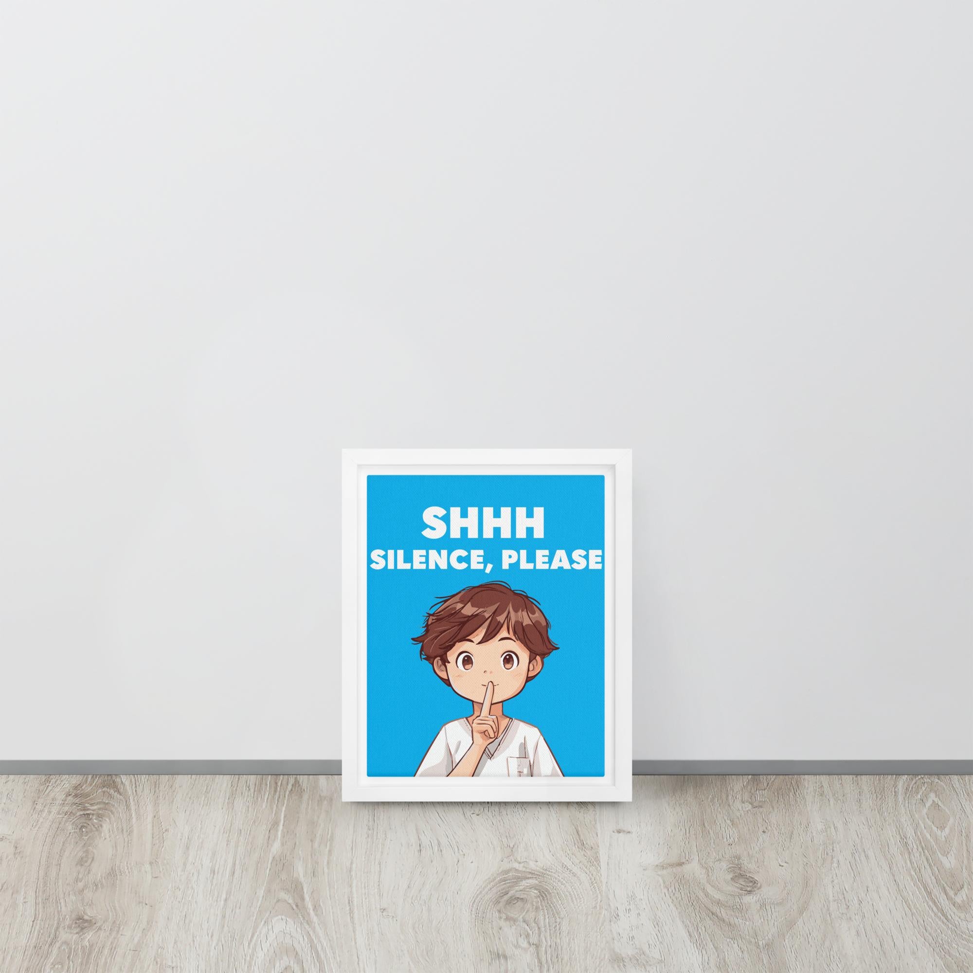 Silence Poster Framed canvas