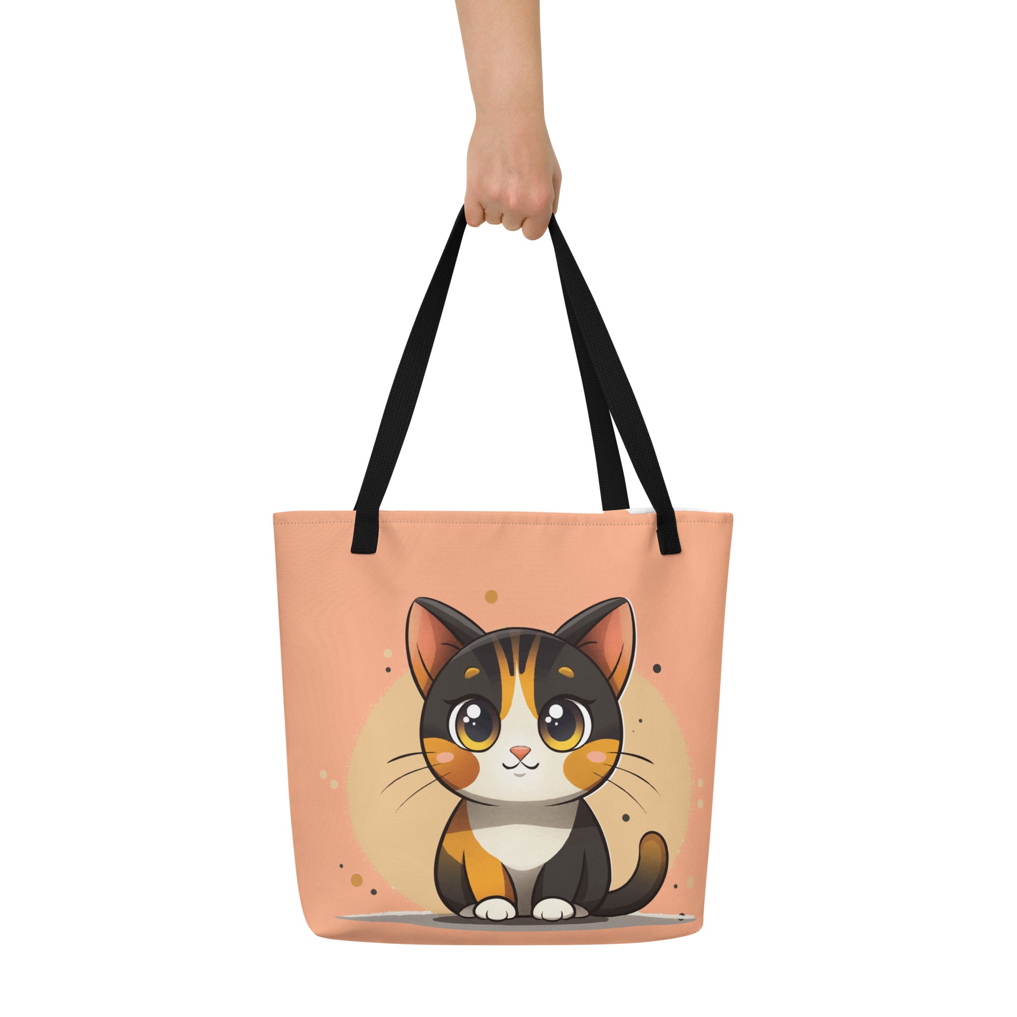 Cat All-Over Print Large Tote Bag