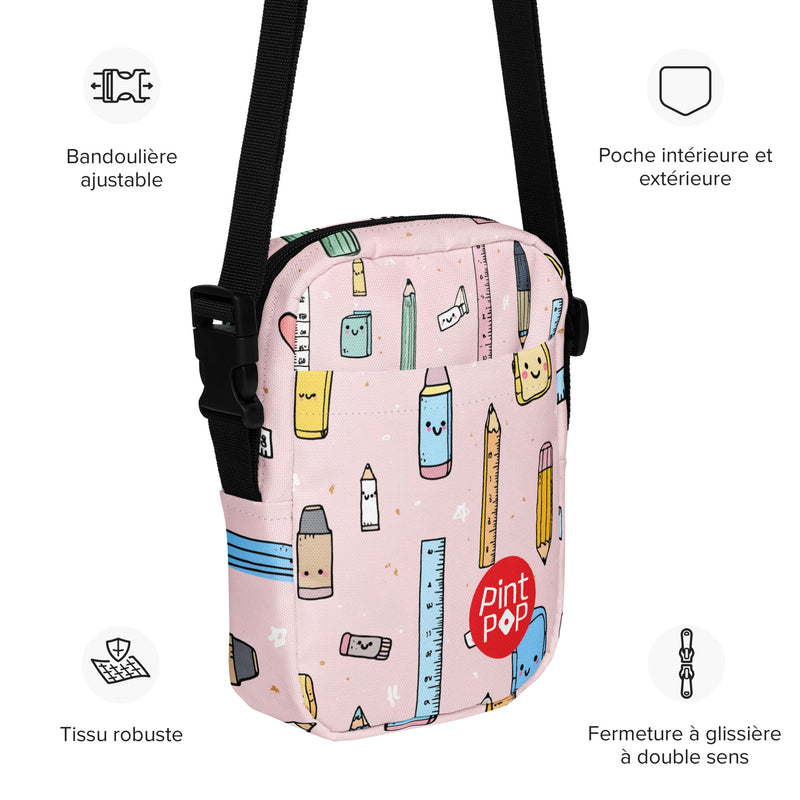 Kawaii School Supplies Crossbody Bag