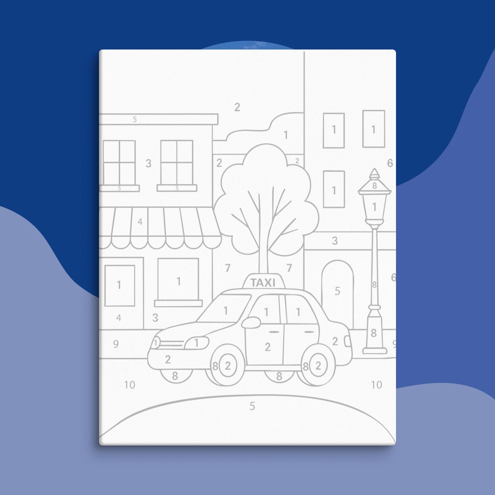 Street City Color by Numbers Canvas