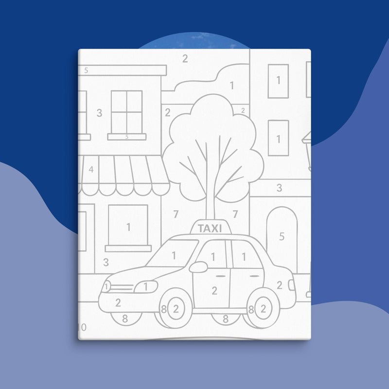 Street City Color by Numbers Canvas