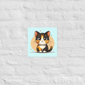 Cat Wall Art Poster – Nursery Animal Print | Pintpop
