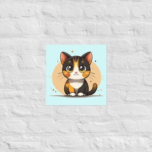 Cat Wall Art Poster – Nursery Animal Print | Pintpop