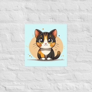 Cat Wall Art Poster – Nursery Animal Print | Pintpop