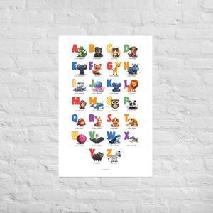 Animal Alphabet Poster (English)