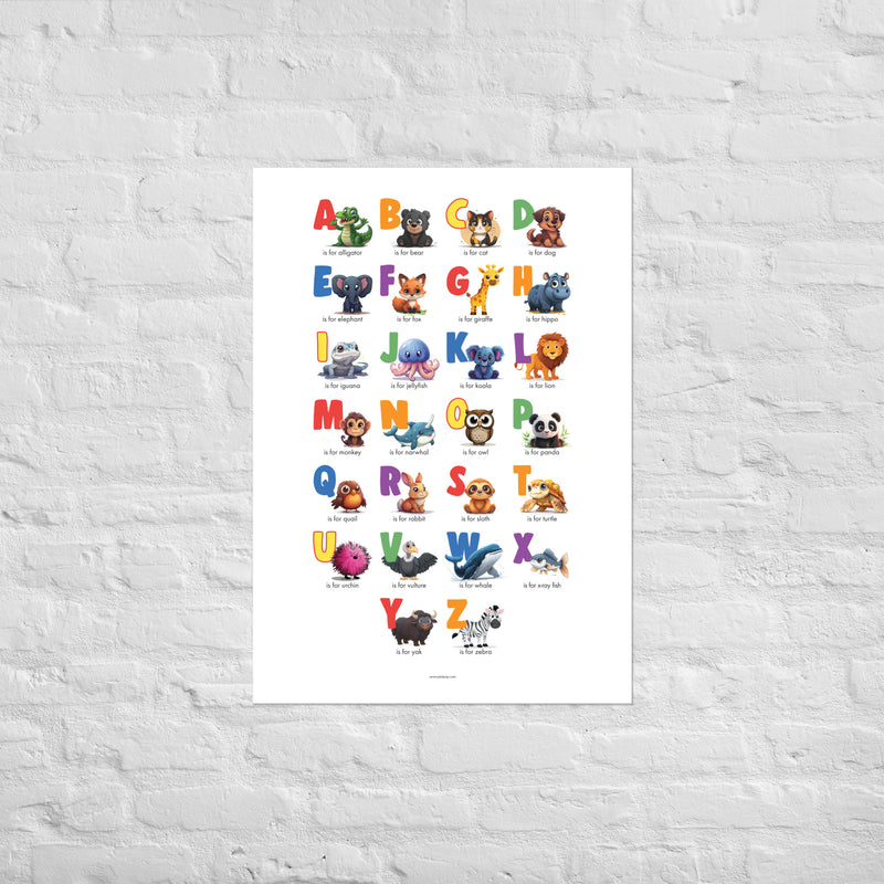 Animal Alphabet Poster (English)