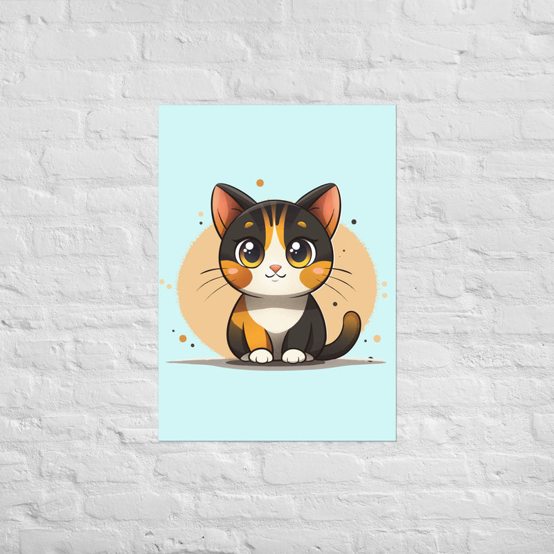 Cat Wall Art Poster – Nursery Animal Print | Pintpop