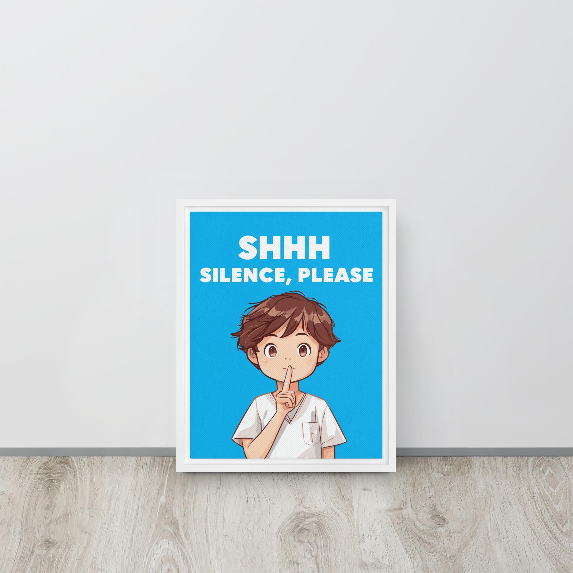 Silence Poster Framed canvas
