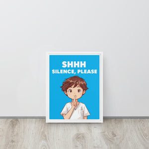 Silence Poster Framed canvas