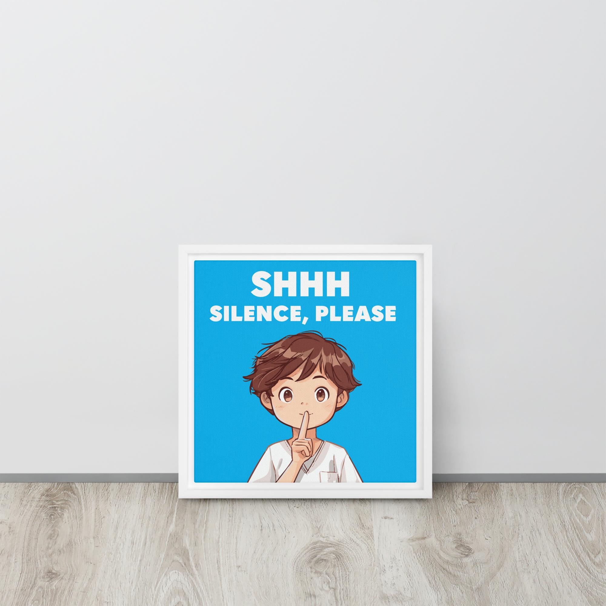 Silence Poster Framed canvas