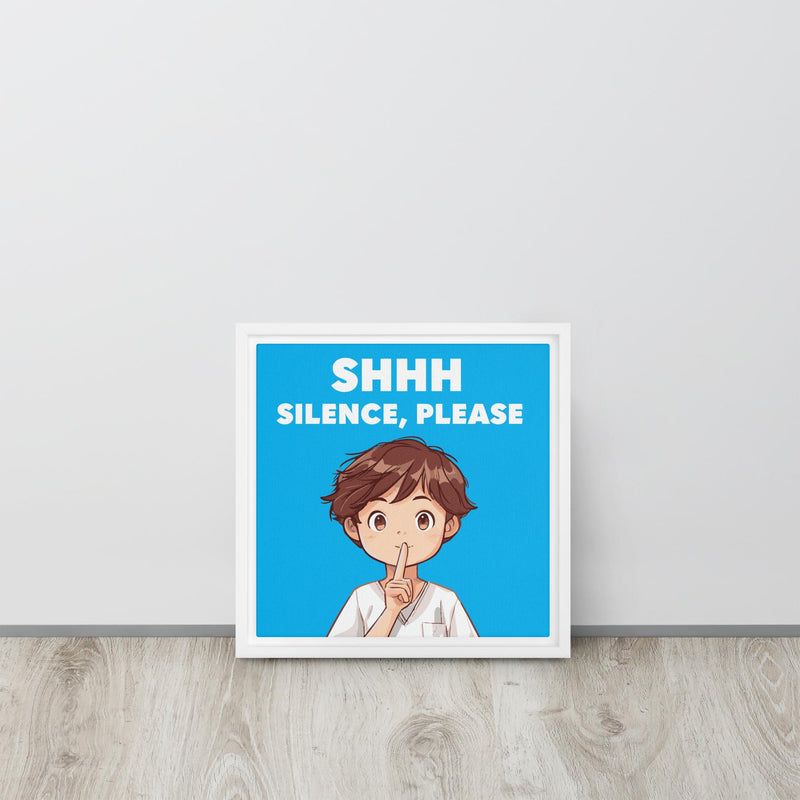 Silence Poster Framed canvas