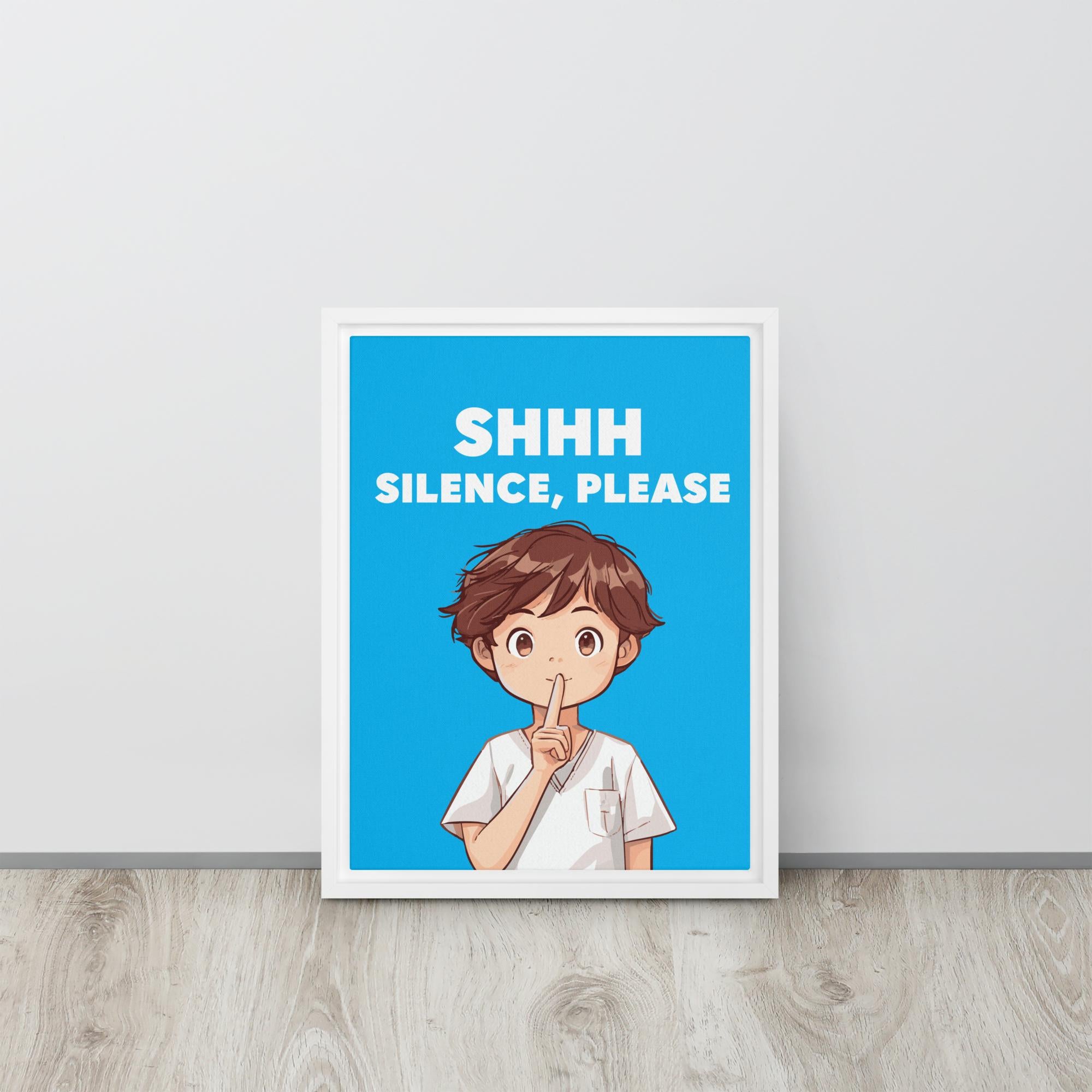 Silence Poster Framed canvas