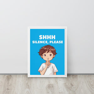 Silence Poster Framed canvas