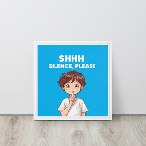 Silence Poster Framed canvas