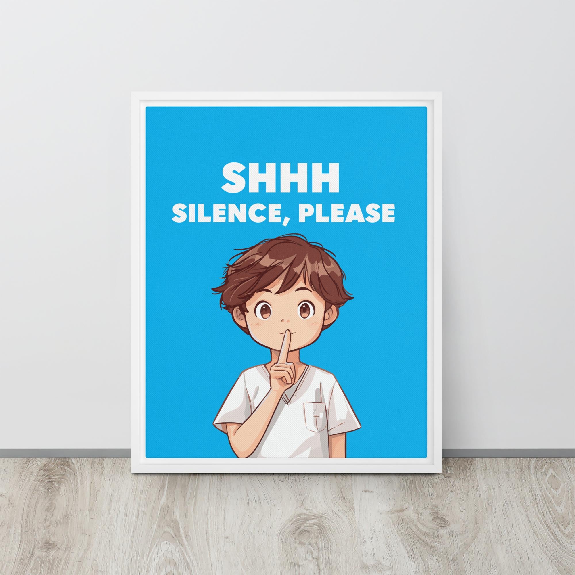 Silence Poster Framed canvas