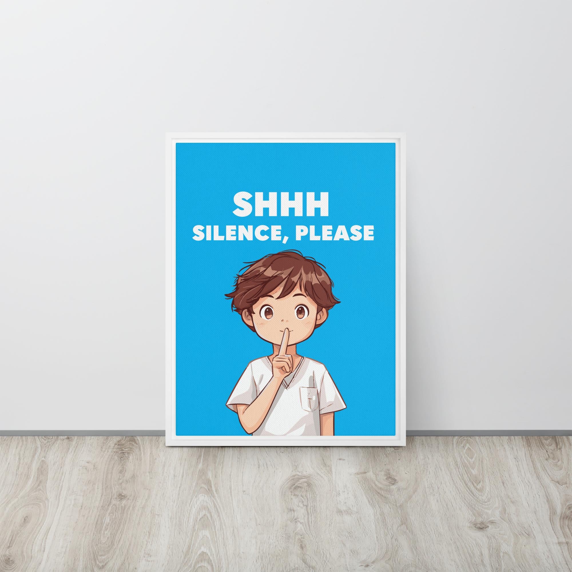 Silence Poster Framed canvas