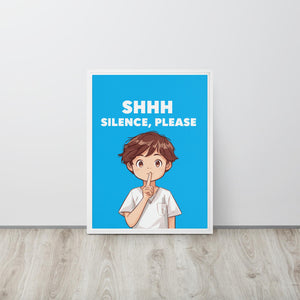 Silence Poster Framed canvas