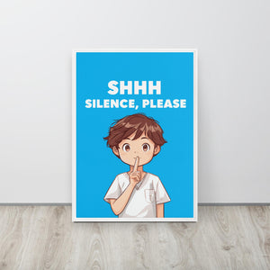 Silence Poster Framed canvas