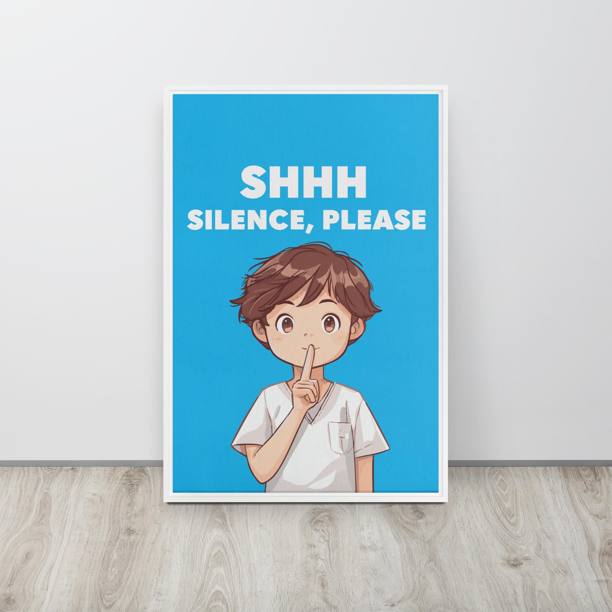 Silence Poster Framed canvas