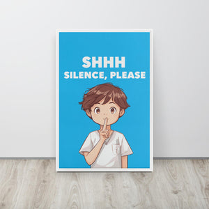 Silence Poster Framed canvas