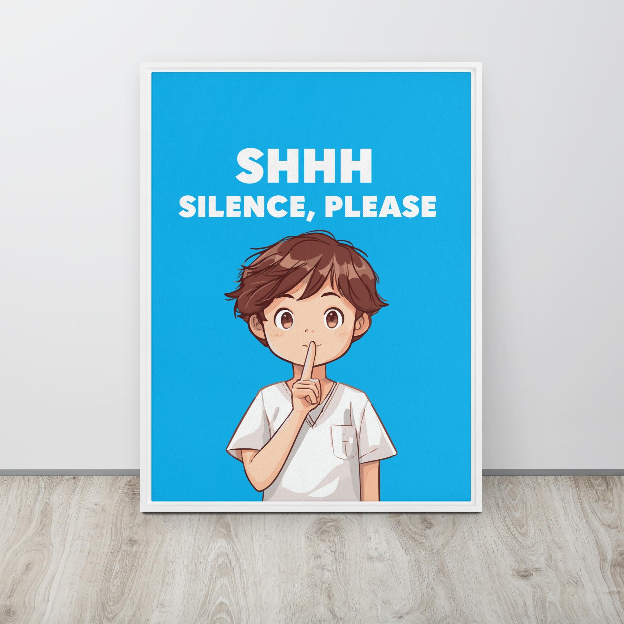 Silence Poster Framed canvas
