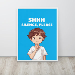 Silence Poster Framed canvas