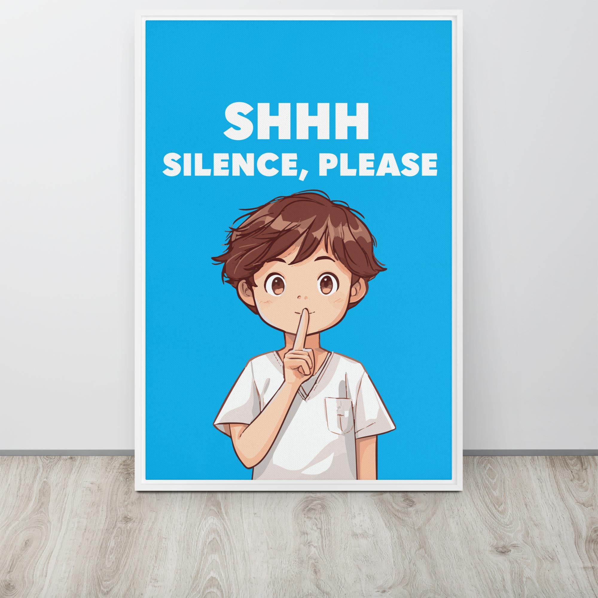 Silence Poster Framed canvas
