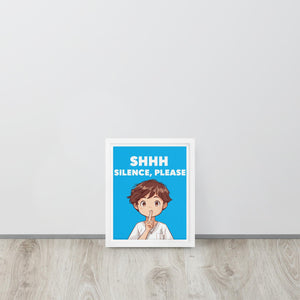 Silence Poster Framed canvas