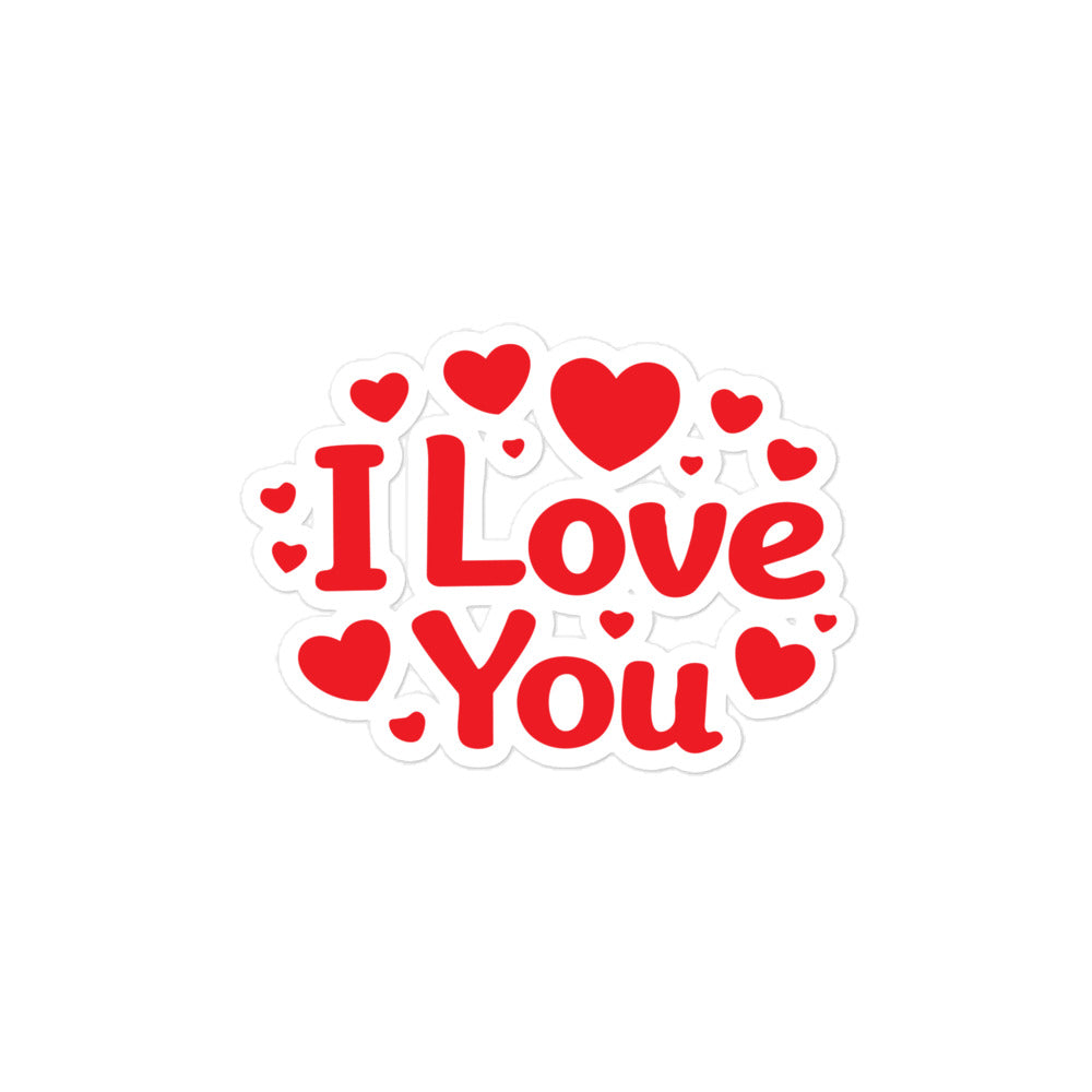 I Love You Bubble-free stickers