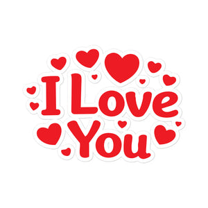 I Love You Bubble-free stickers