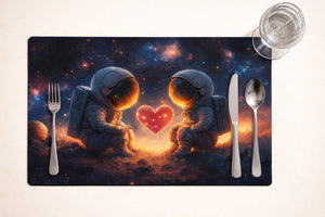 Astronaut Valentine’s Placemat – Digital Download | Romantic Theme | 17x11 inches, 300 DPI High Resolution
