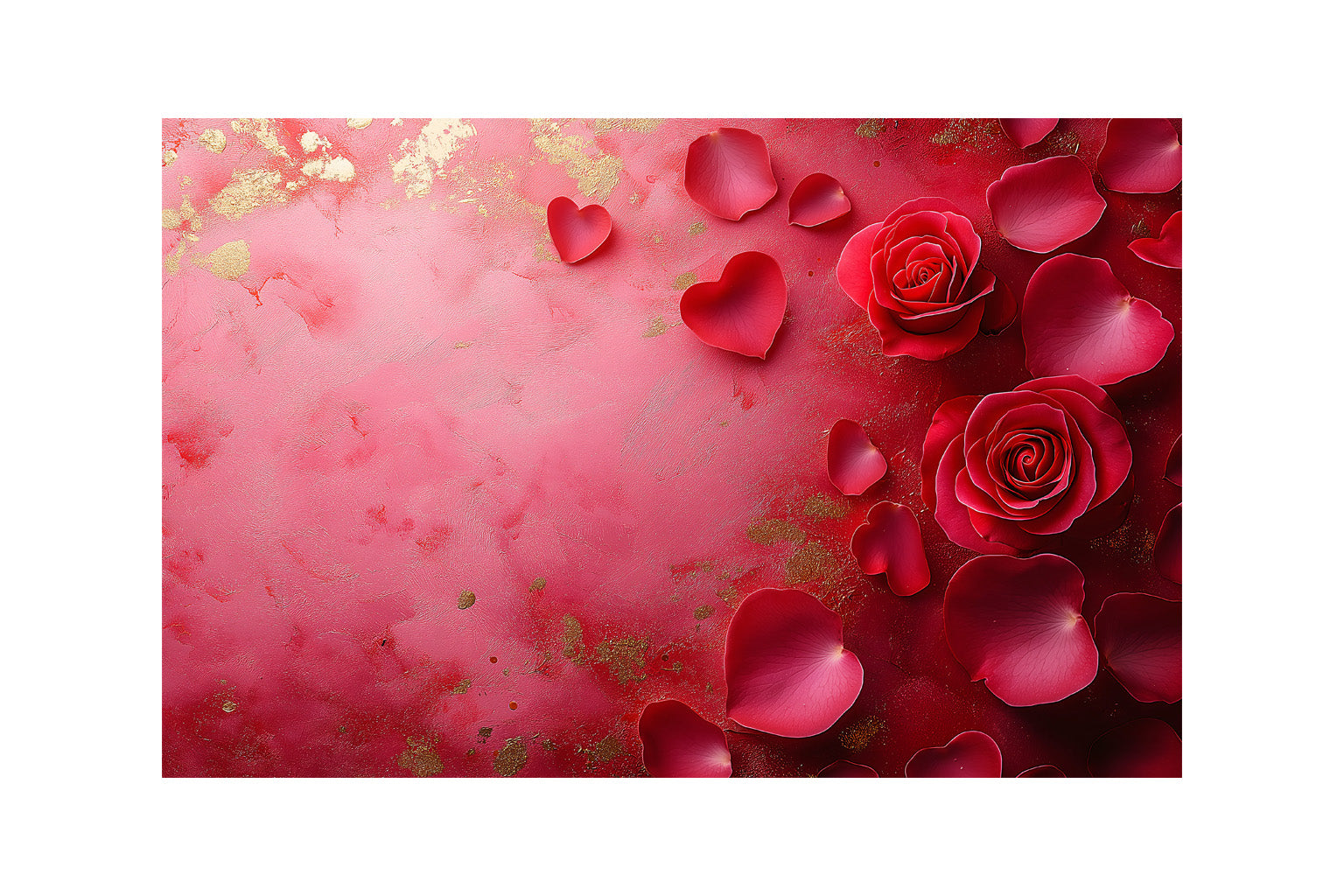 Petals Valentine’s Placemat – Digital Download | Romantic Theme | 17x11 inches, 300 DPI High Resolution
