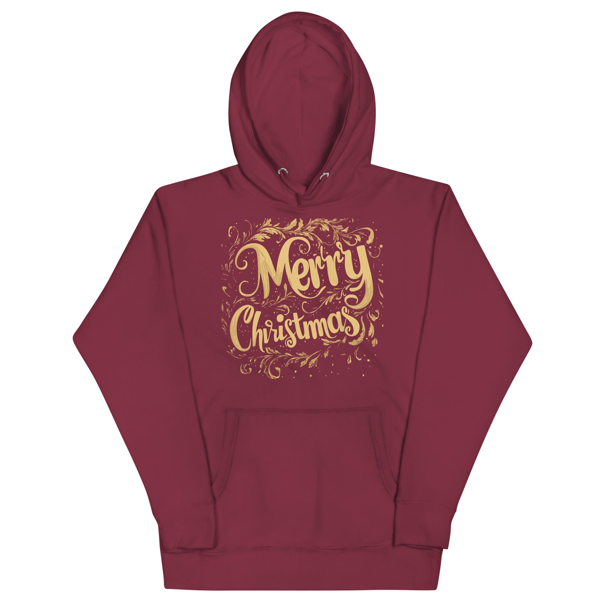 Gold Merry Christmas Unisex Hoodie