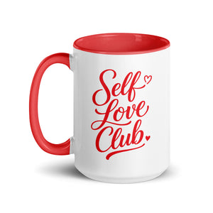 Self Love Club Mug with Red Color Inside